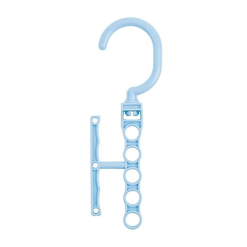 10 pieces Hook Sturdy Space-saving Plastic Coat Clothes Hanger For Wardrobe(blue)