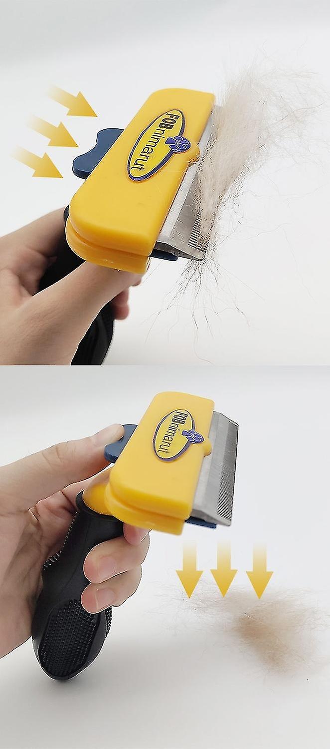 Grooming Tool for Small, Long-Haired Cats - Removes 90% of Hair - 1-Click Cleaning - Designed and Re