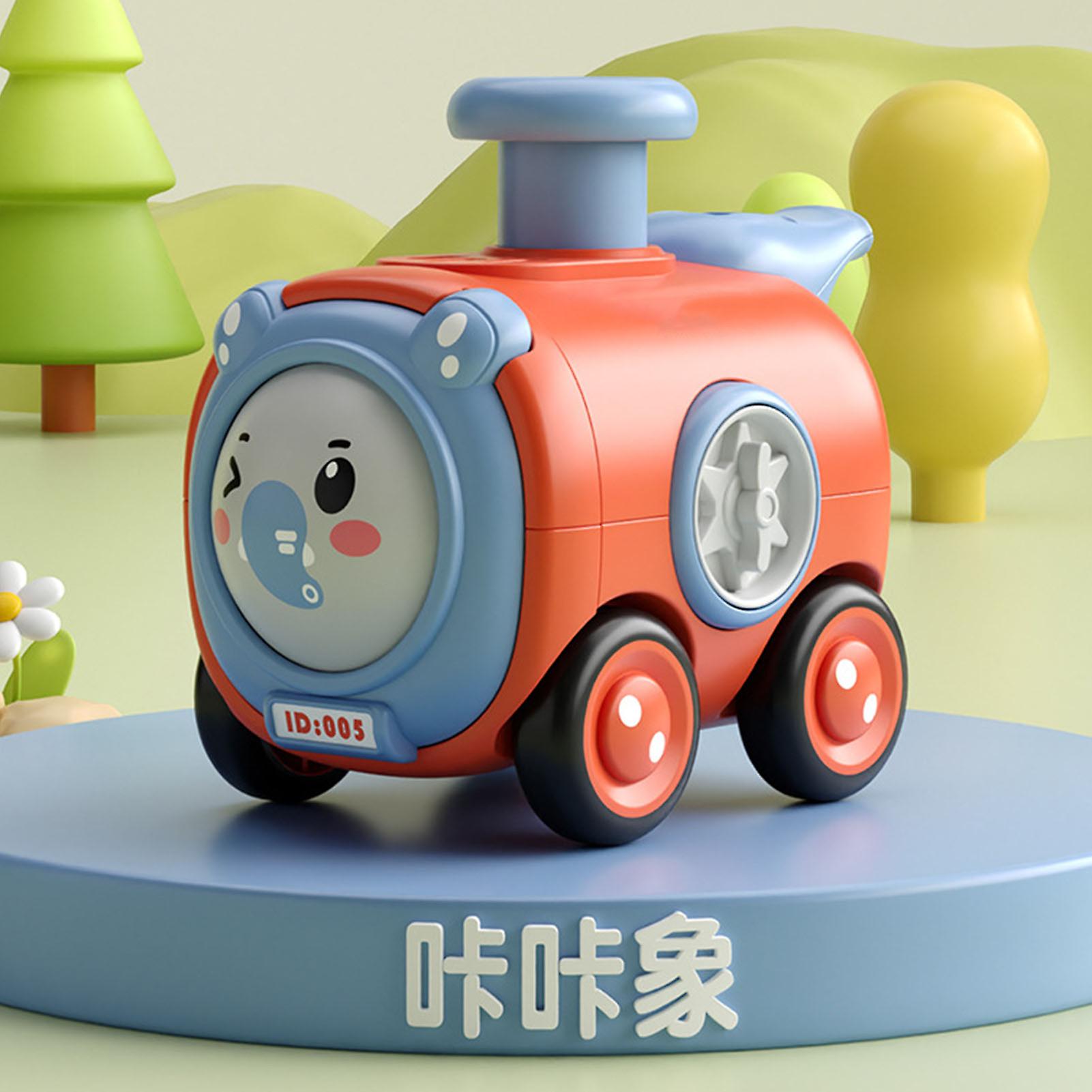 Inertia Train Toy Press Face Changing with Whistle Cartoon Crash Resistant Interaction Toy Train Model Type 4