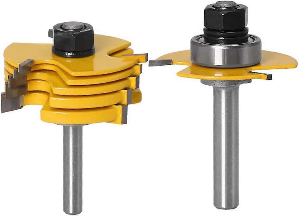 8mm Adjustable 3 Wing Router Bit Set Groove Router Bits Wood Milling Cutter Woodworking Router Bit T Shape With 6pcs Cutter Blade 1.8mm, 2.5mm, 3mm, 4