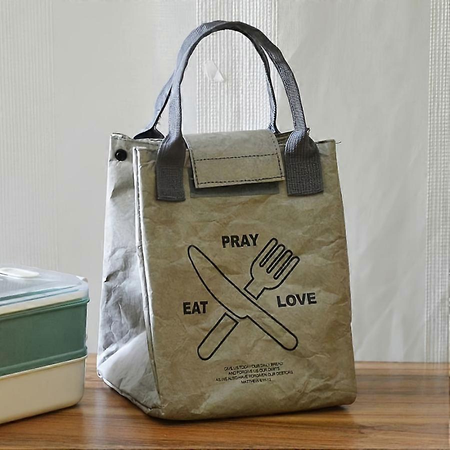 Portable Lunch Bag, Dupont Paper Lunch Box Tote Bag, Waterproof Insulated Refrigerated Storage Bag, For School Outdoor Picnic