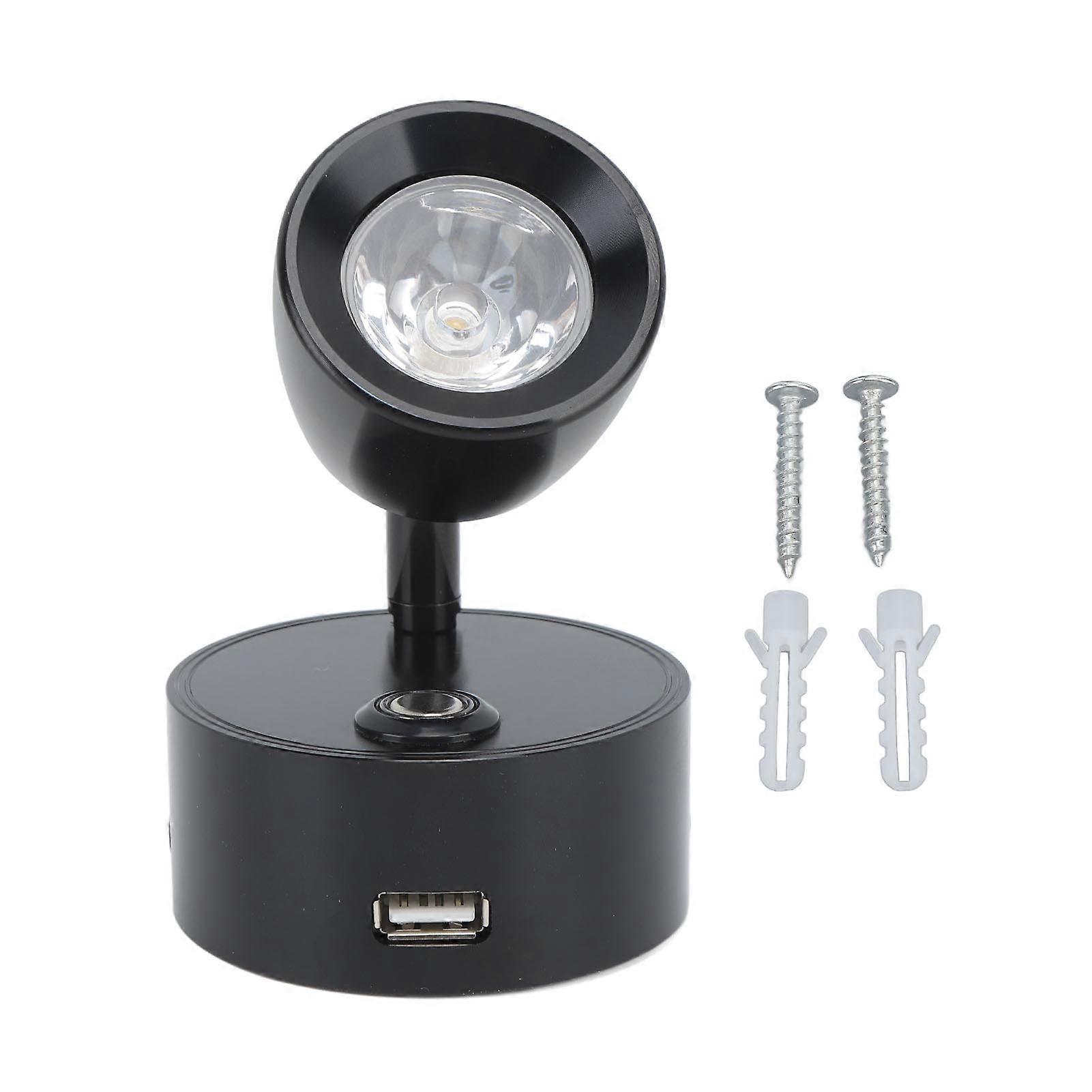 Lampka do czytania RV Wewnętrzna lampka nocna LED Łódź Jacht USB Akumulator Regulowana lampa dotykowa T DC12 do 24V Czarny