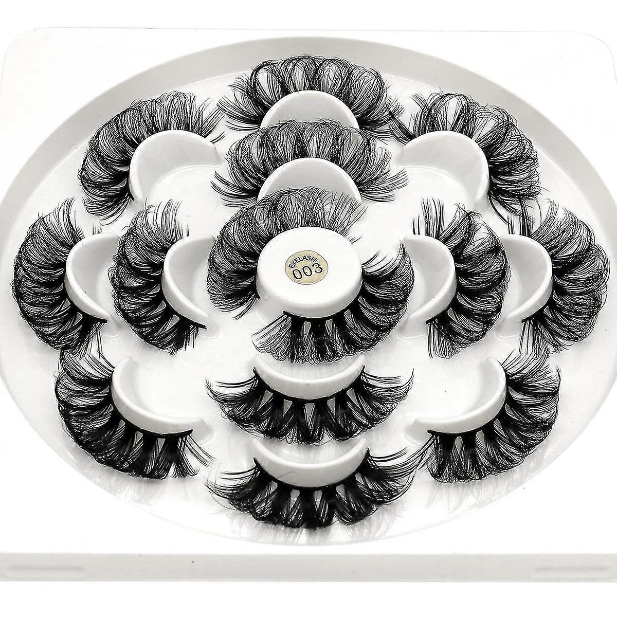 Jianghuo 5/20 Pairs Russian Strip Lashes Dd Curl False Eyelashes Natural Lashes Strips Curl Pack 4 Styles Eyelashes Extensions