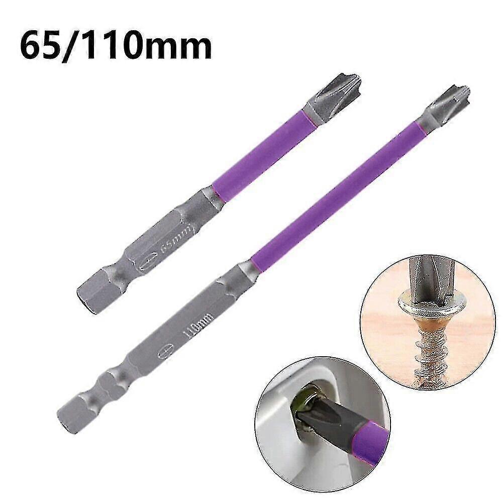 65/110mm Magnetic Slotted Cross Screwdriver Bit Tool For Electrician Fph2 Tw
