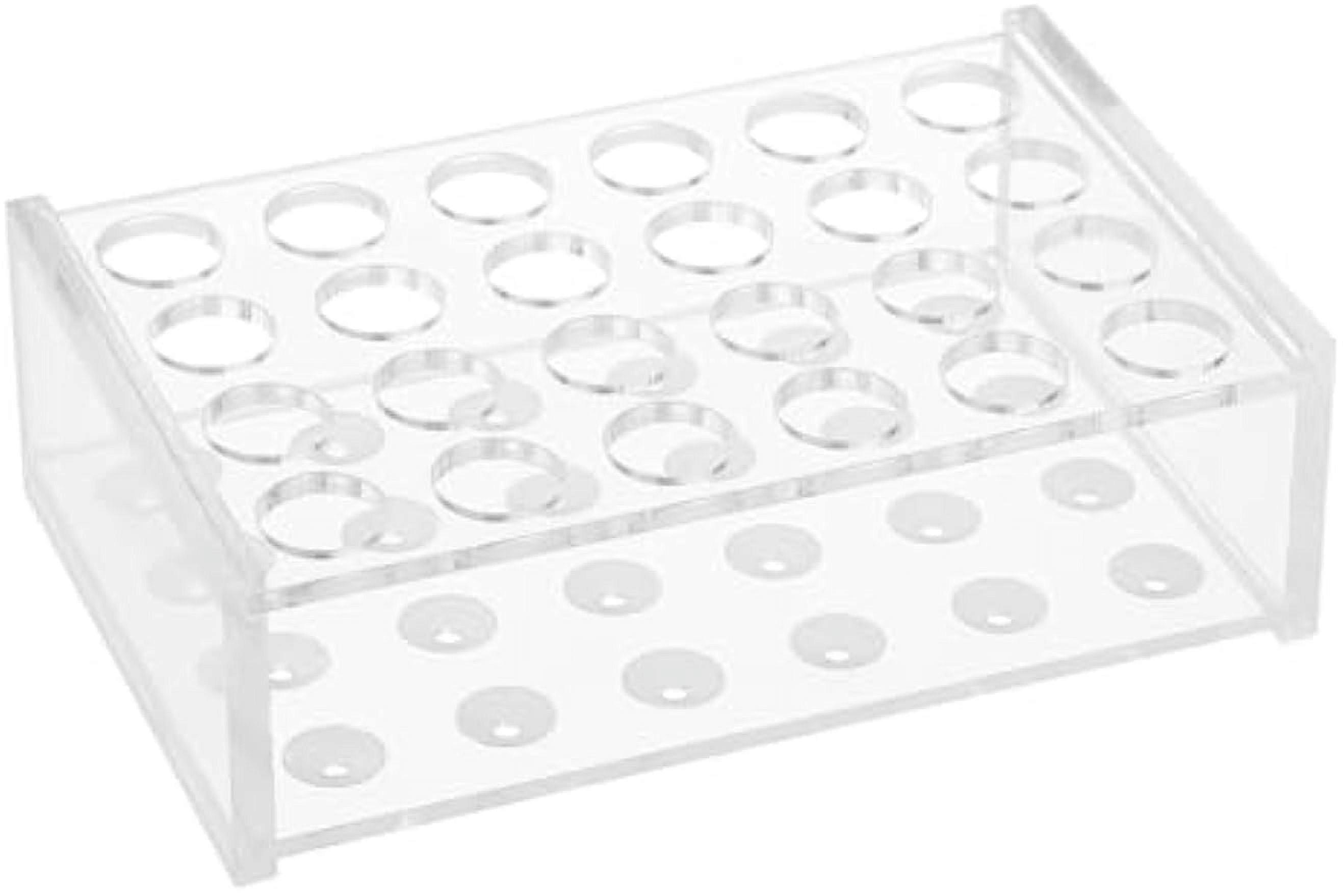 24 Sockets Acrylic Clear Test Tube Rack Transparent Acrylic Test Holder Rack Centrifuge Tube Holder Labortory Display Stands for 5ml Test Tubes Chemis