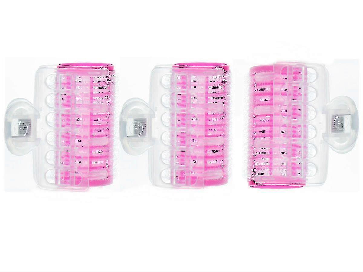 3-pack Styling Tools Bangs Curler met Clips (roze, groot)
