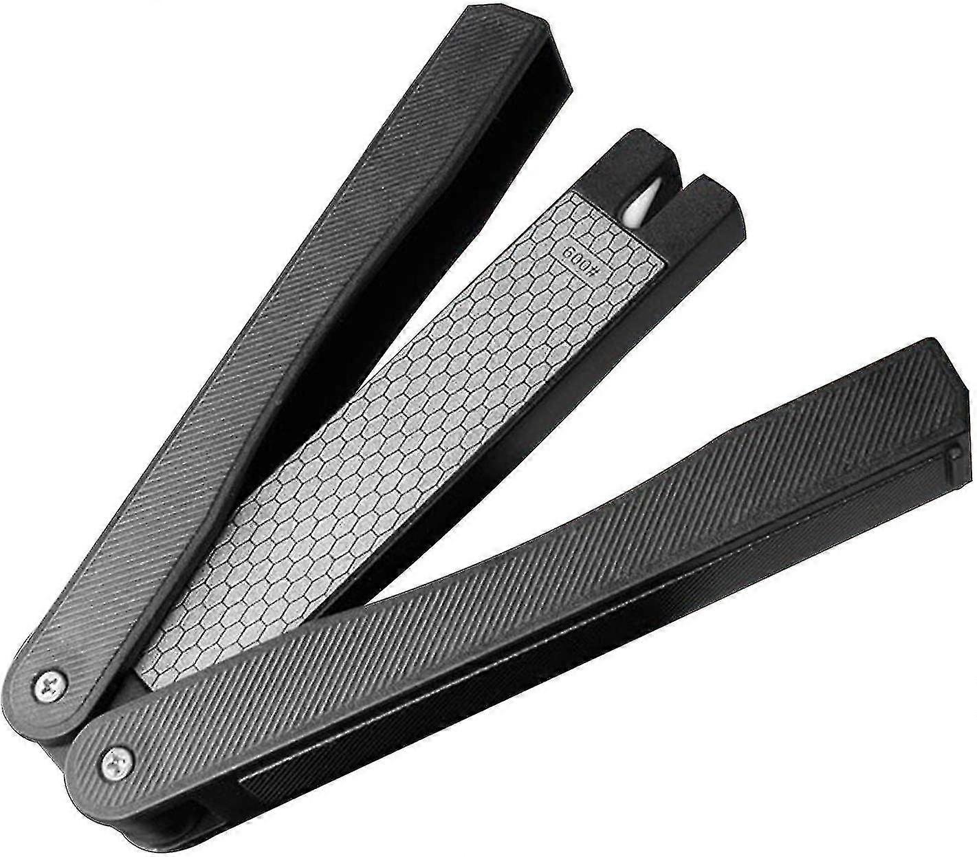 Folding Pocket Diamond Knife Sharpener - Double Sided Diamond Double Sided Diamond File Knife Sharpener