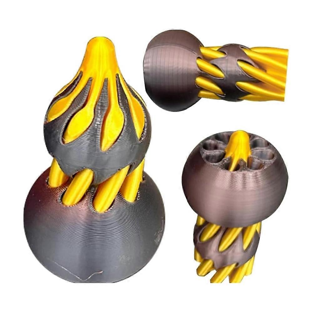 Gourd Spiral Cone Fidget Toy, 3D Printed Pass Through Gourd Fidget Toy