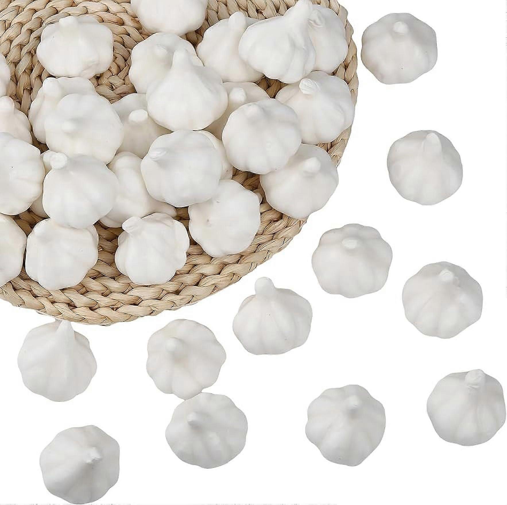 60Pcs Foam Fruit Artificial Garlic Simulation Realistic Lifelike Models Artificial Vegetables for Party Autumn Supplies Farmhouse Restaurant Photograp