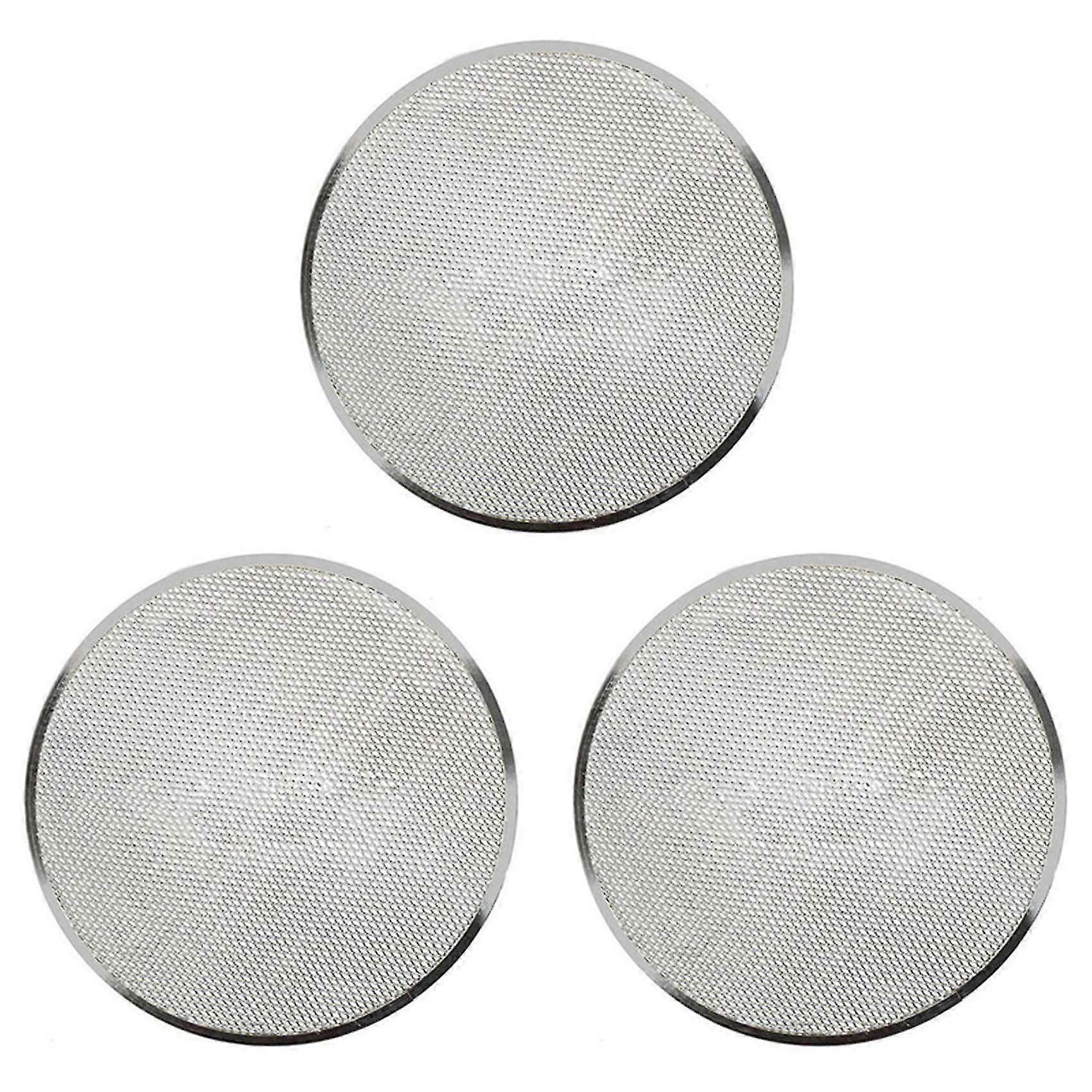 3x Professional Round Pizza Oven Baking Tray Barbecue Grate Nonstick Mesh Net(12 Inch)