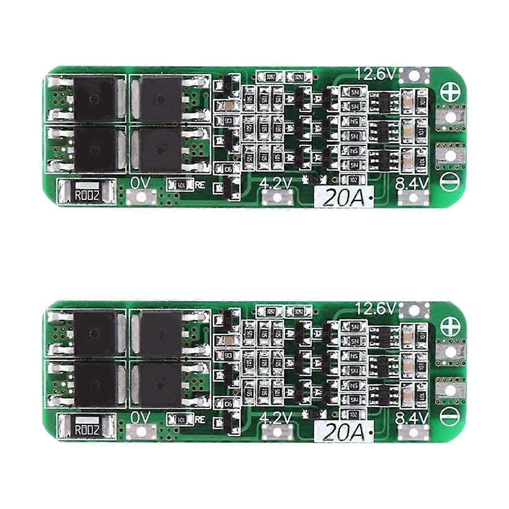 2PCS 3S 20A BMS Lithium Battery 18650 Charger Protection Board PCB BMS 12.6V Cell Charging Protecti