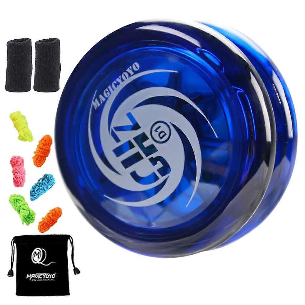 Responsive Yoyo D1 GHZ,Professional Looping Yoyos Beginner with Yoyo Strings+Finger +Yoyo Bag,Blue