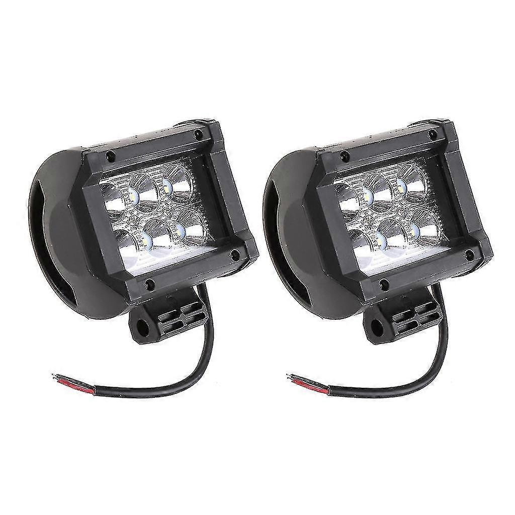 2x Offroad Led Bar 18w Square Led Work Light For Car Truct Boat 4" Spotlight