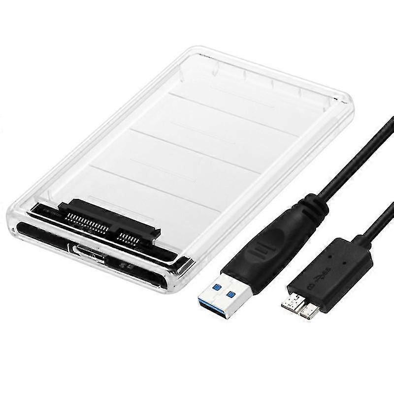 2.5'' Sata External Hdd Enclosure Ssd Box Usb3.0 Transparent Hard Drive Case