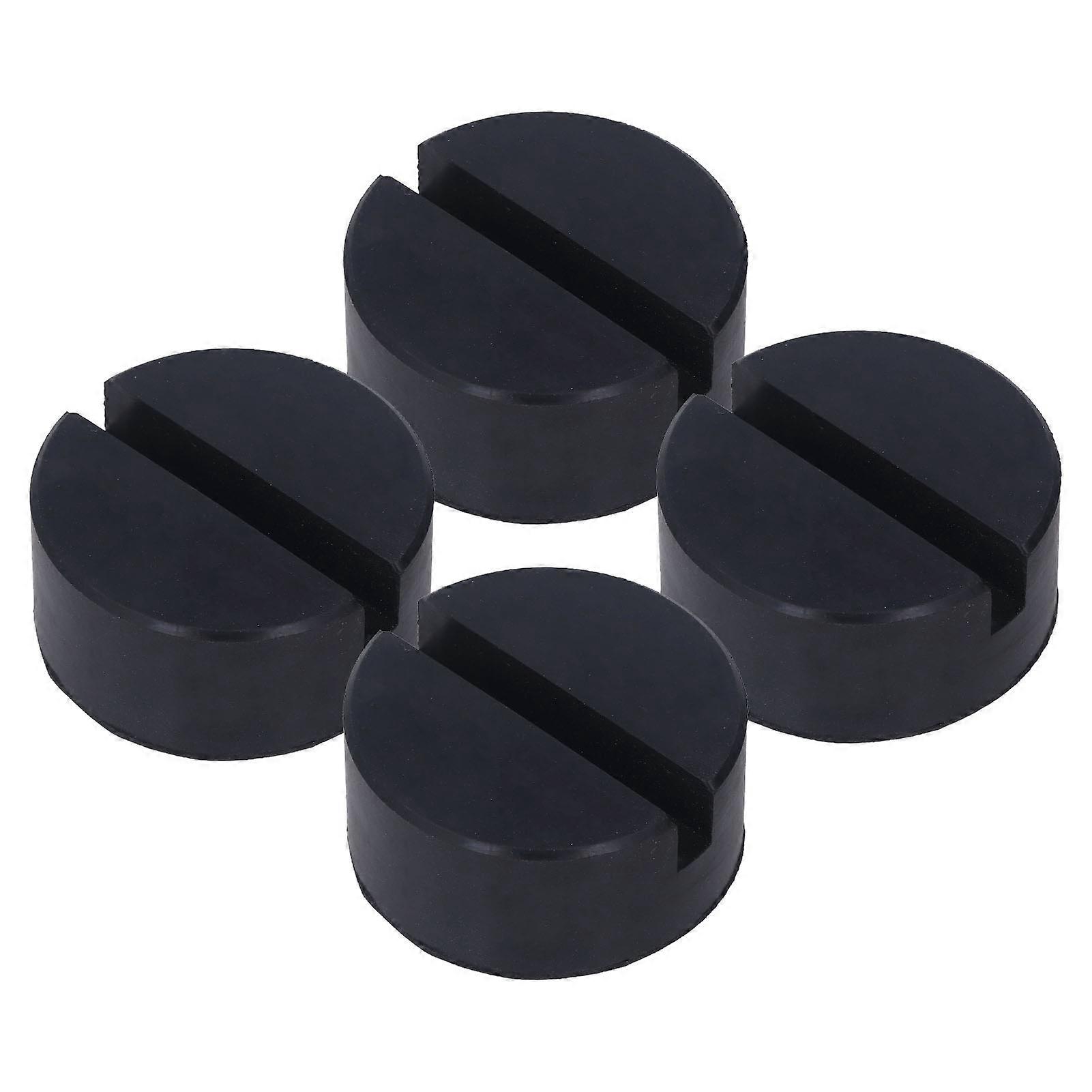 4PCS Rubber Jack Lifting Pad Adapter Floor Round Slotted Frame Rail Pinch Weld Protector