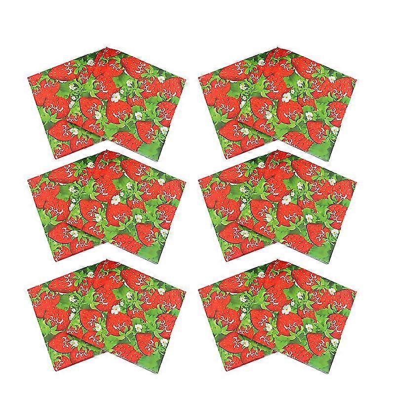 20pcs quality fruit series napkins color printed napkins facial tissue printing napkin for gathering party festival wedding daily use