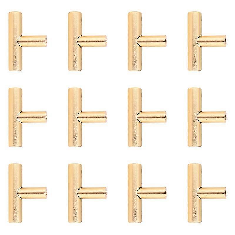 12pcs Alloy Pull Handle Cupboard Cabinet Wardrobe Door Knobs Drawer Pull Handle For Home Bedroom Golden