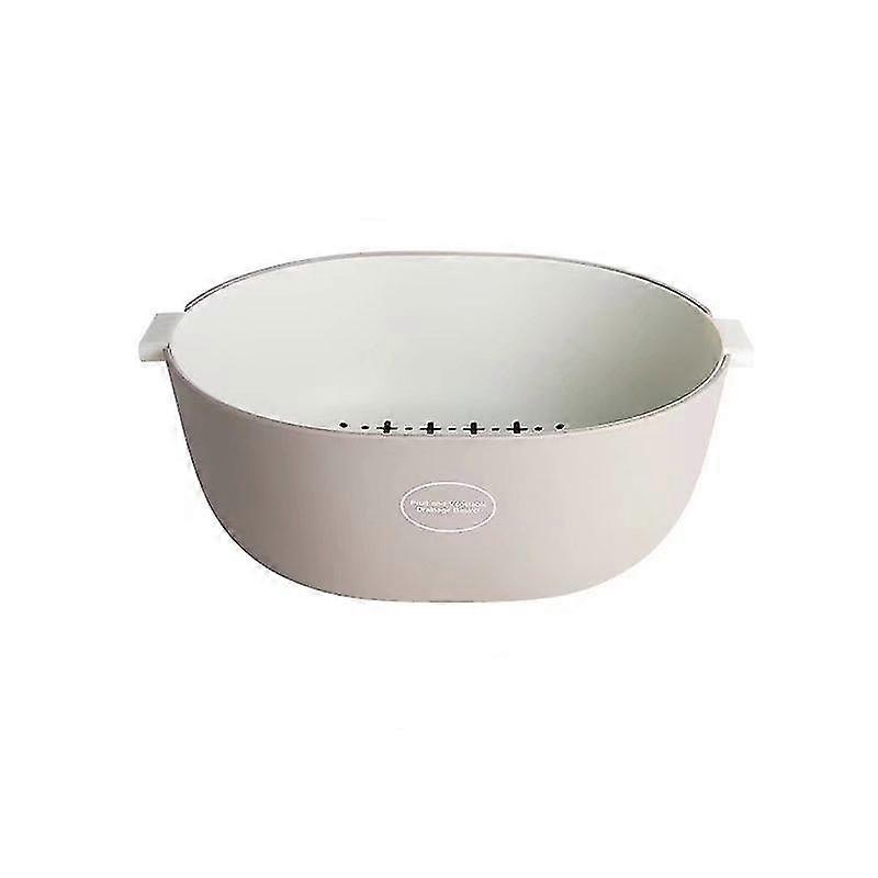 Vegetable Filter, Fruit Basket Drain, Kitchen Filter, Plastic Pasta Filter, Multifunctional Drain Blue (gray)