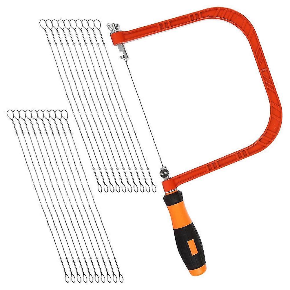 6 Inch Coping Saw Hand Saw, Fret Saw Coping Frame and Extra 20 Pcs Replacement Blades Set for Wood