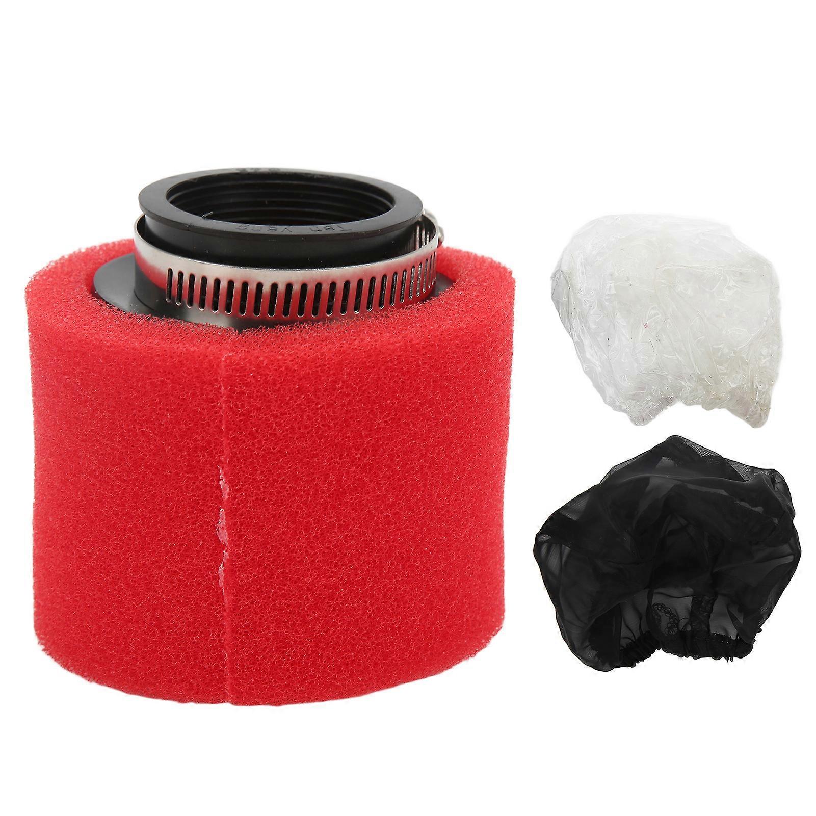 45mm/1.8in Air Filter Sponge Cleaner Intake Filtering System Kit for Motorcycle ATV 50?200CCRed