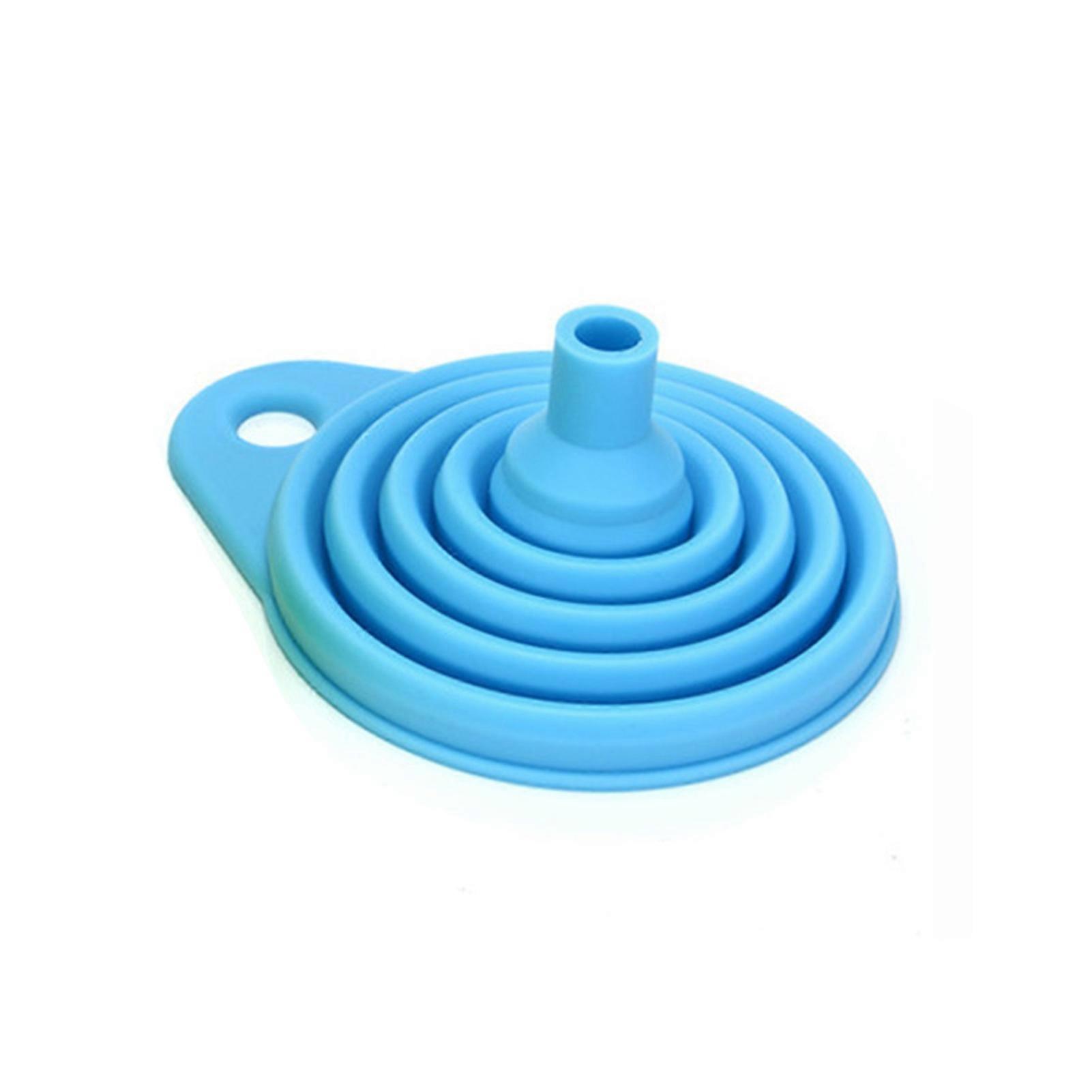 Mini Foldable Funnel Green/Light Blue Liquid Dispensing Kitchen Tools for Water Bottle Liquid Transfer