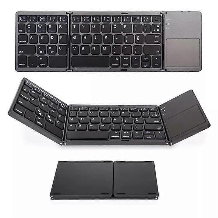 Foldable Bluetooth Keyboard, Pocket Size Portable Mini BT Wireless Keyboard with Touchpad for Android, Windows, PC, Tablet