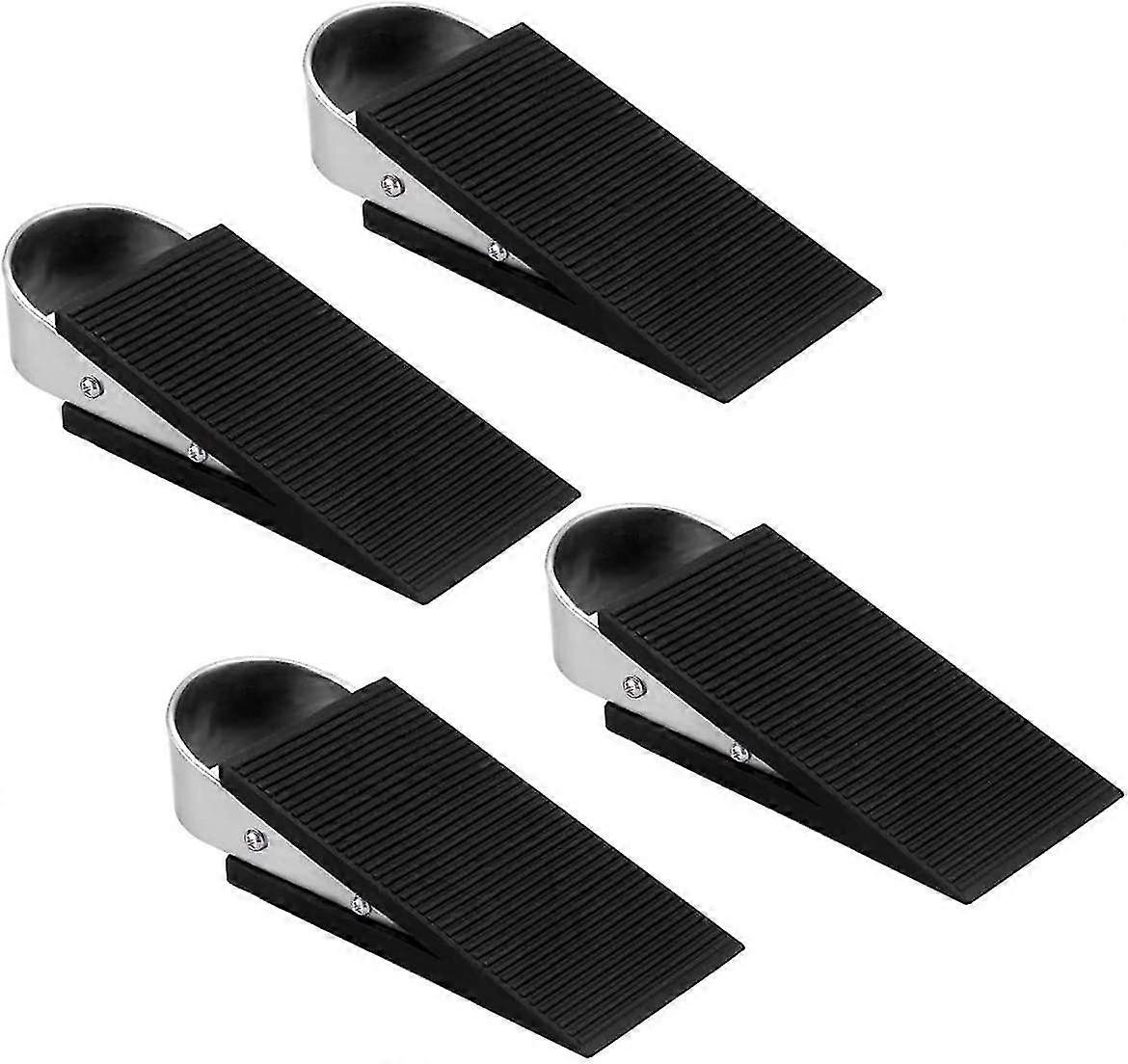 Set of 4 Non-Slip Rubber Door Stoppers for Office or Home