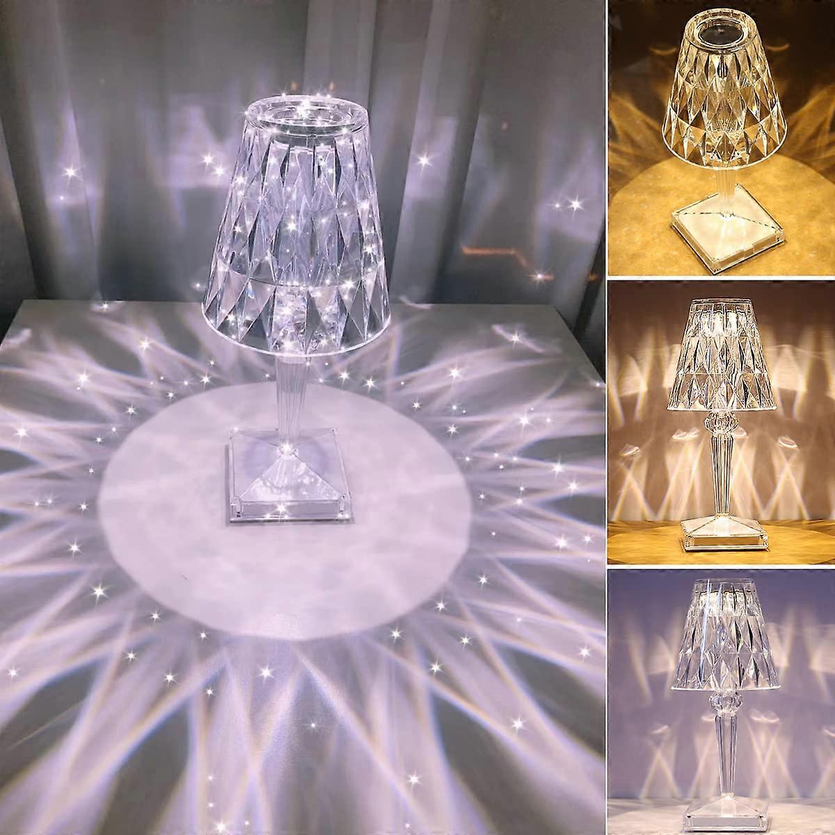 Romantic Crystal Touch Lamp – Dimmable LED Night Light