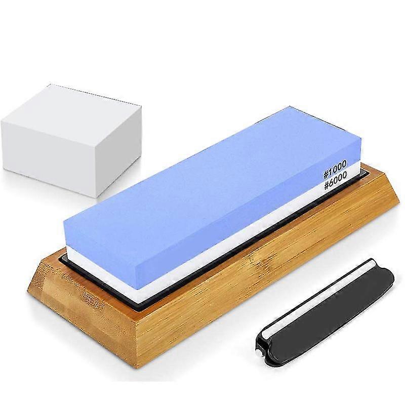 1000 6000 Grits Two Sides Professional Whetstone Knife Sharpener, Premium Water Whetstone On Non-SL