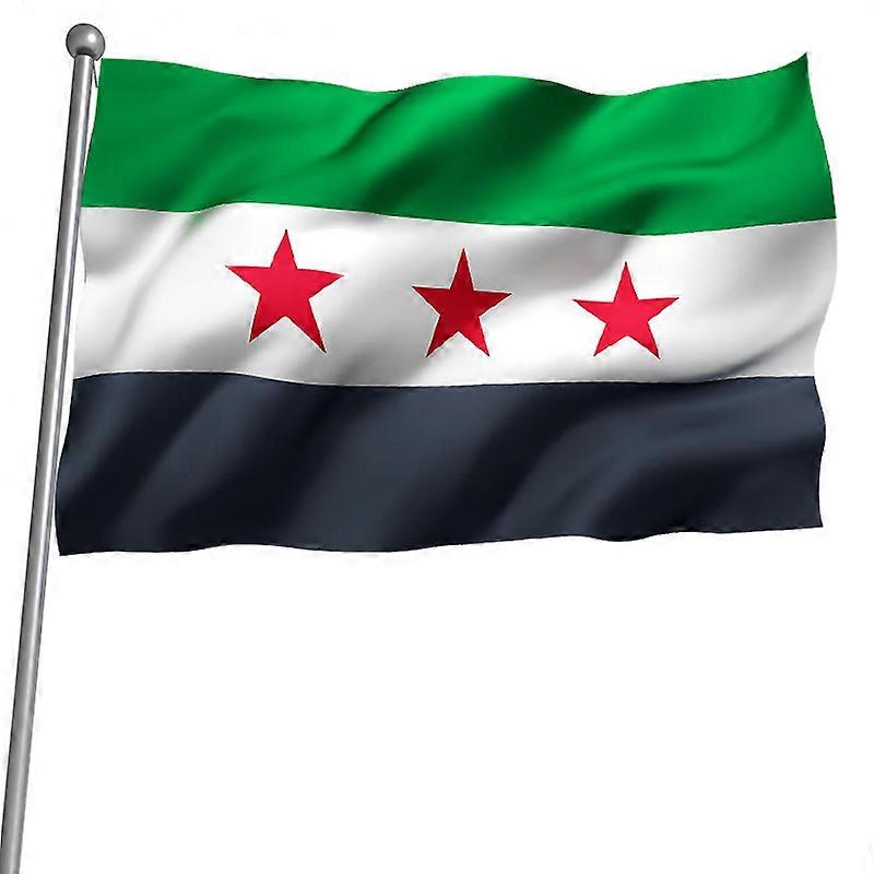90 * 150cmシリアの旗90 * 150cmシリアの3つ星の旗バナーハンギングホームデコレーションフラグ