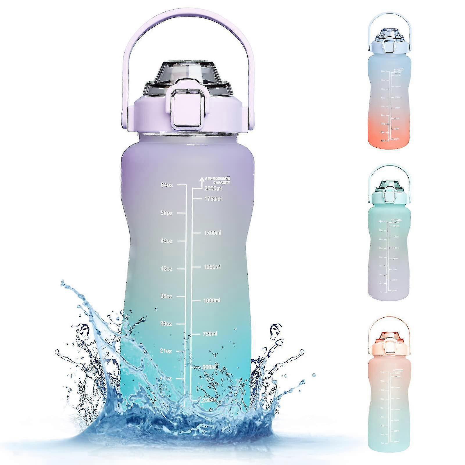 Bottle With Er, 2l Bottles With Straw Bpa , 2 Litre Leak Sports Bottles