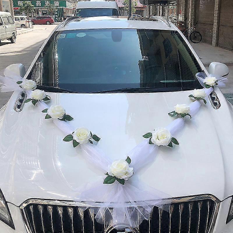 Svatební auto Květinový talíř Stuha Mašle Set Ozdobné dodávky Party Events - Suzuka