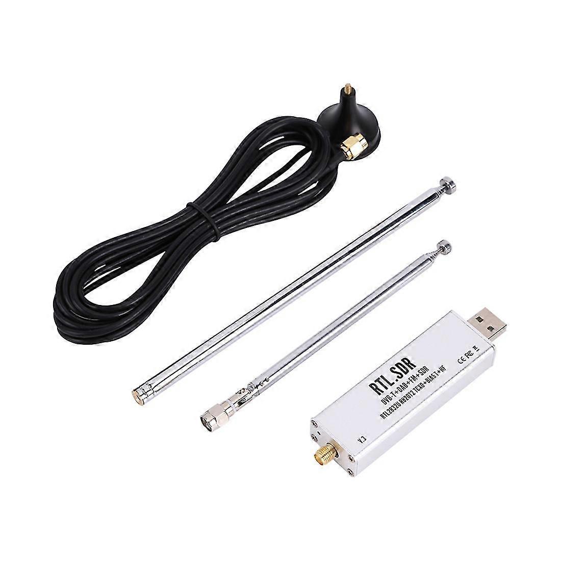 RTL SDR Receiver V3 RTL2832U 0.1MHz-1.7GHz TCXO SMA Receiver with Antenna