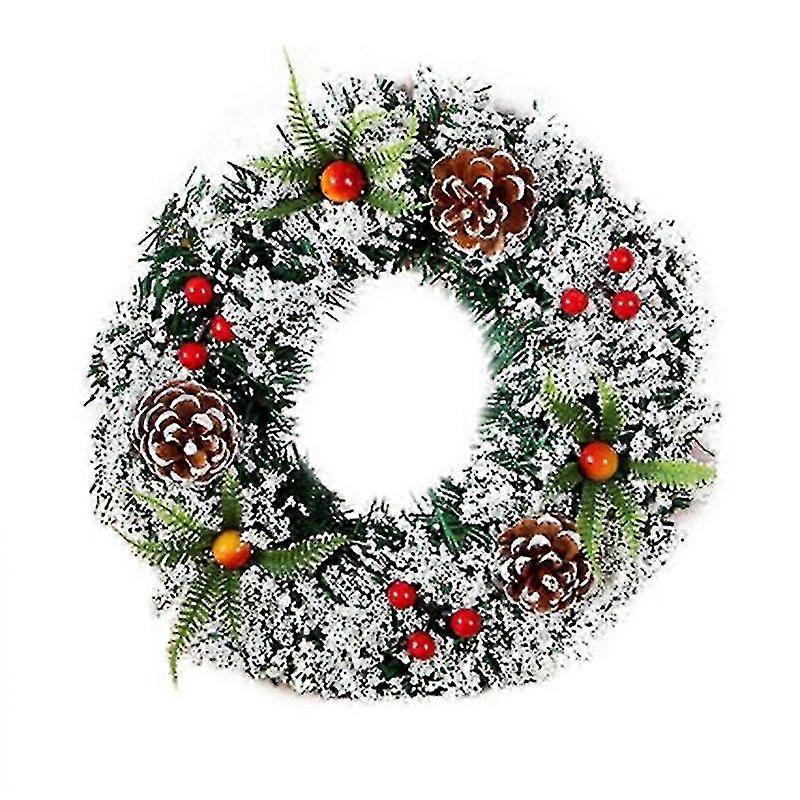 16 Inch Artificial Wreath,crest Spruce Wreath With Pine Cs, Clers, Artificial