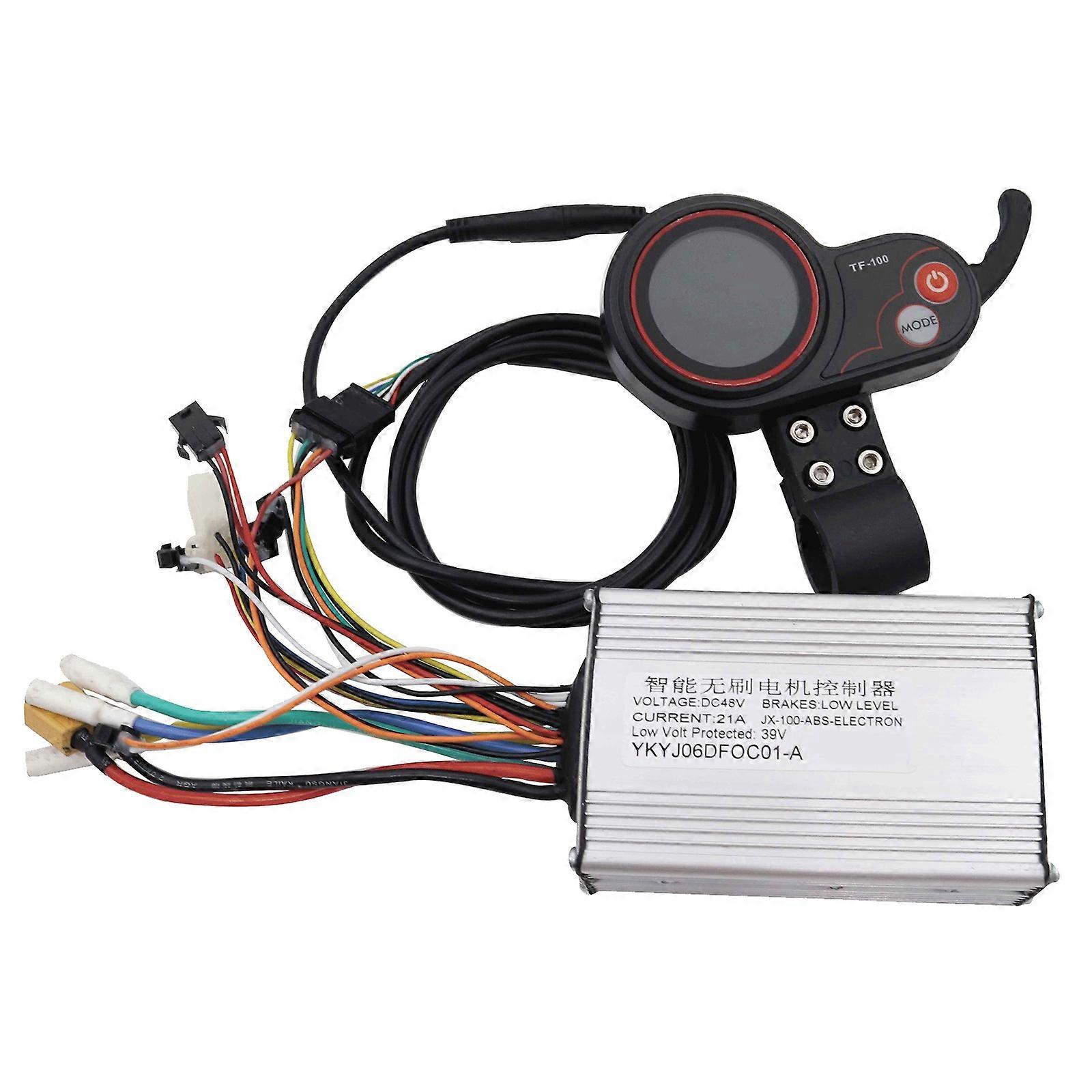 48V 21A Scooter Elettrico Brushless Controller + TF-100 Display LCD Misuratore Acceleratore per Pro Electric Sc