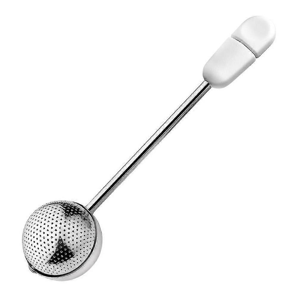 White Stainless Steel Fine Mesh Tea Infuser Strainer Handle Strainer