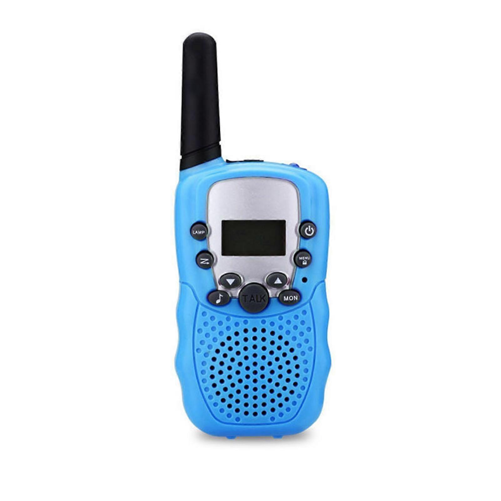 2Pcs Children Walkie Talkie 3KM Long Range Clear Sound Handheld 2 Way Radio Toy for Kids Blue
