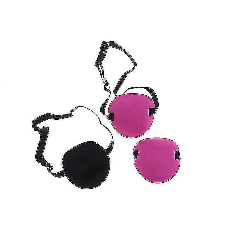 6pcs Single Eye Patches Elastic Eye Patches Amblyopia Strabismus Correcting Patches For Adults Children Red