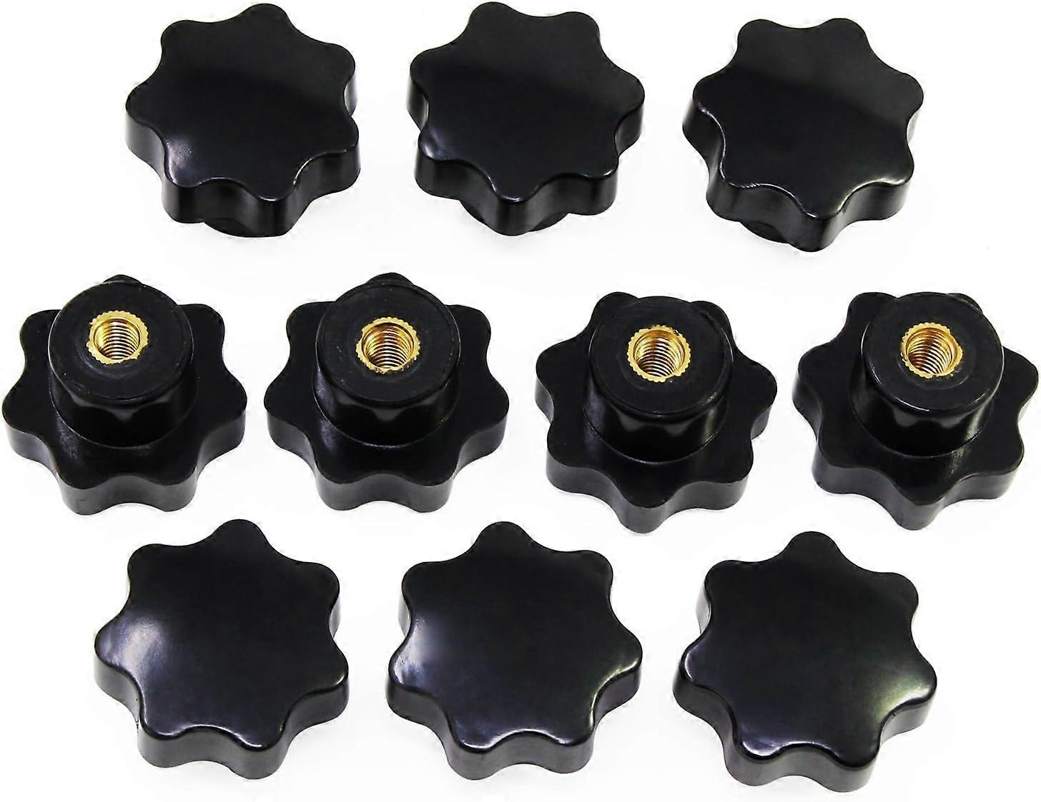 10PCS Star knobs, female thread knurled knob, 31*M6