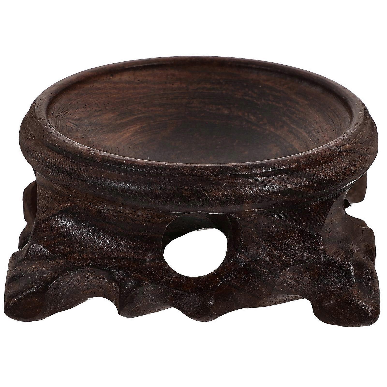 Crystal Ball Display Stand Wooden Base Sphere Globe Stone Holder Tray Decoration