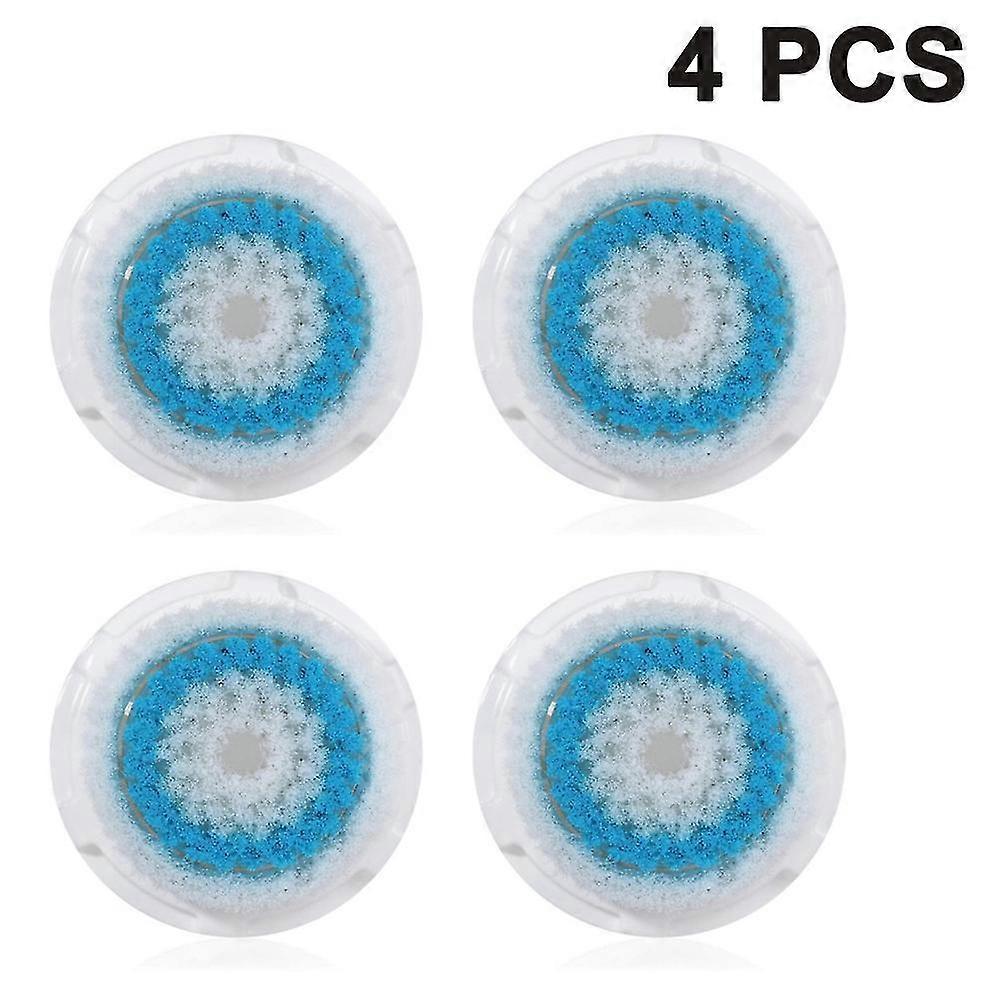 4pcs Replacement Facial Cleansing Brush Heads, Facial Cleansing Brush Head, For Acne Prone, Clogged And Enlarged Pores