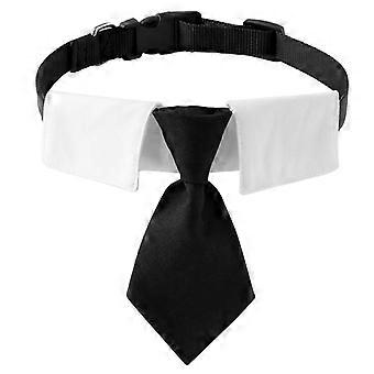 1 Pack Dog Tuxedo Collar com Black Tie (L)