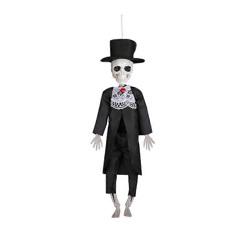 1Pc Halloween Skeleton Hanging Ornaments Bride Groom Horror Props