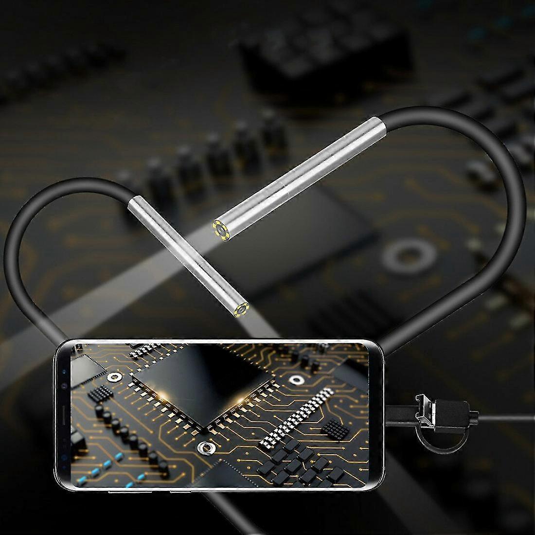 3.9mm Lens Industrial Borescope Camera Three-in-one Ip67 Waterproof Hd Inspection Borescope For Usb Android Phone With 6 Led