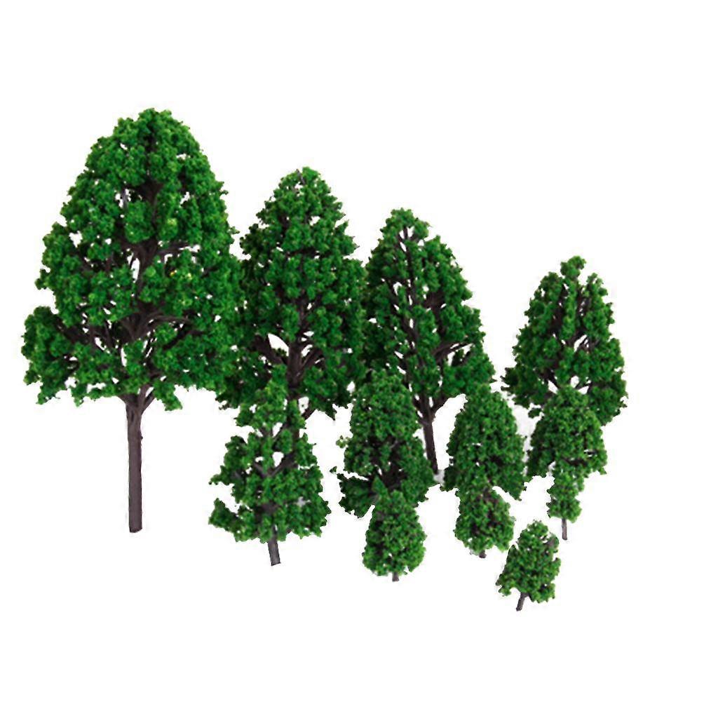 12pcs Green Train Set Scenery Landscape Model Tree Scale 1/50 1.2 - 6.3inch