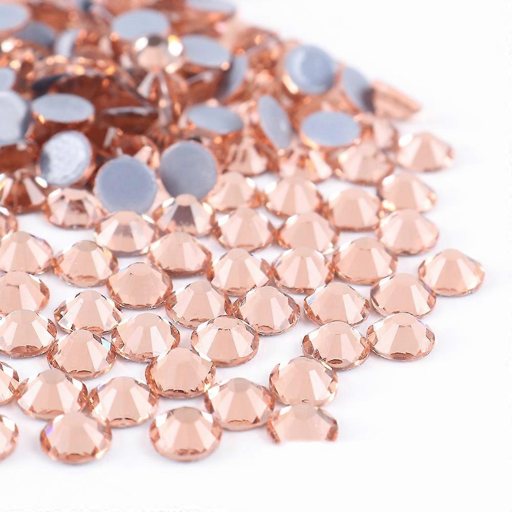 Hotfix Rhinestones Bulk for Crafts Clothes DIY Decoration, Champagne (2-6mm) 288pcs/1440pcs Flat Back Crystal Round Gems