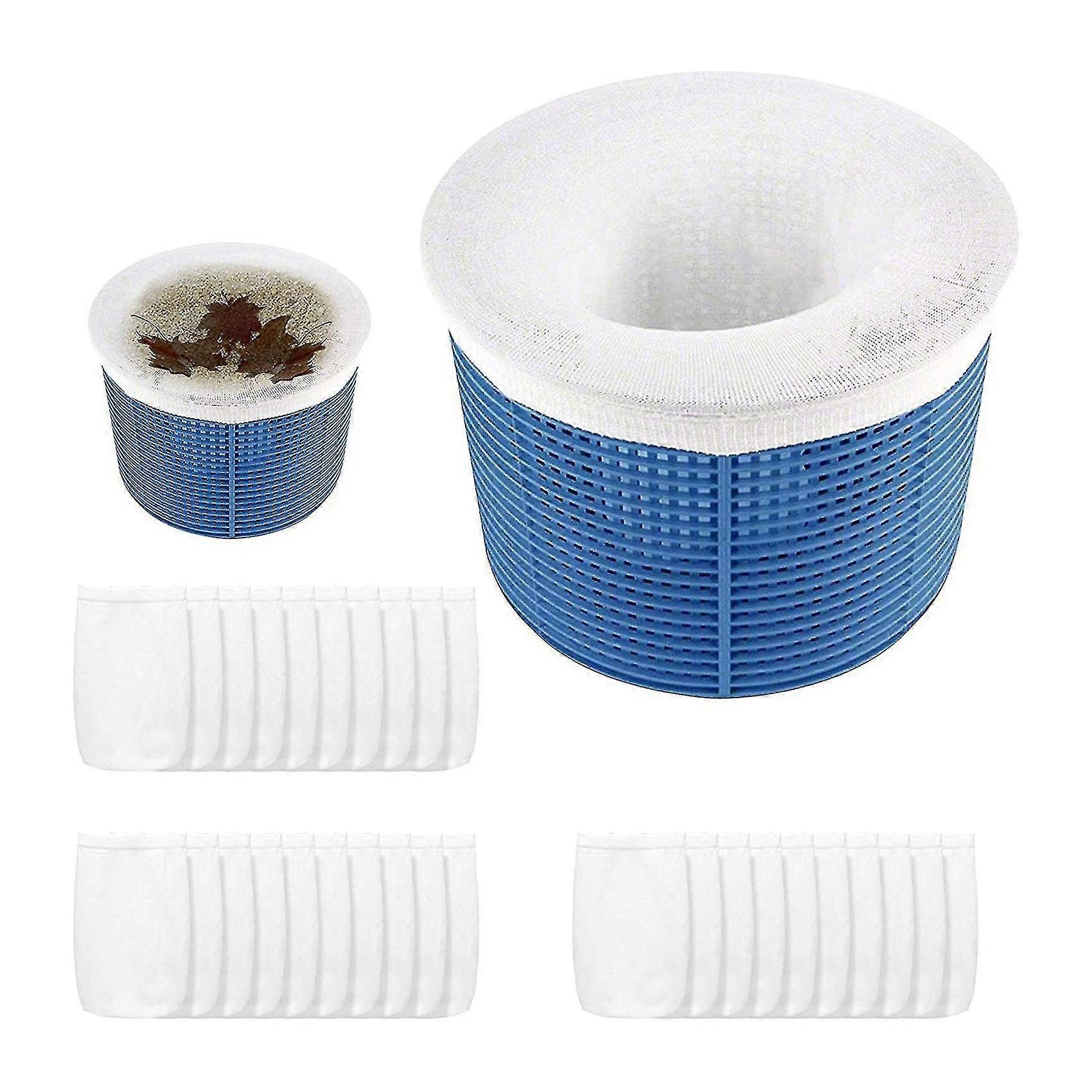 30 Pack, Skimmer Basket Sock Mesh, Pool Filter Sock Mesh Ultra Fine Mesh Screen Liner
