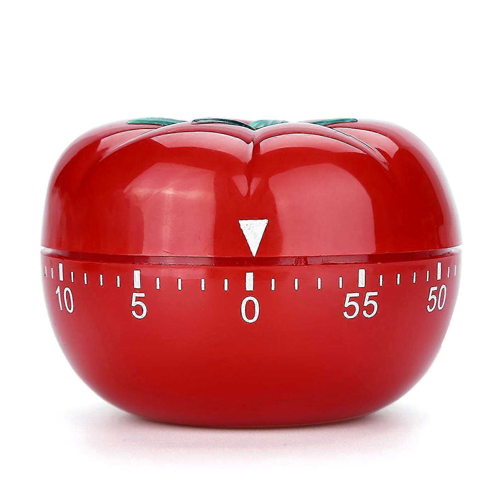 Tomato-shaped mechanical 60-minute countdown timer kitchen cooking and baking assistant 6.3 X 4.5 cm