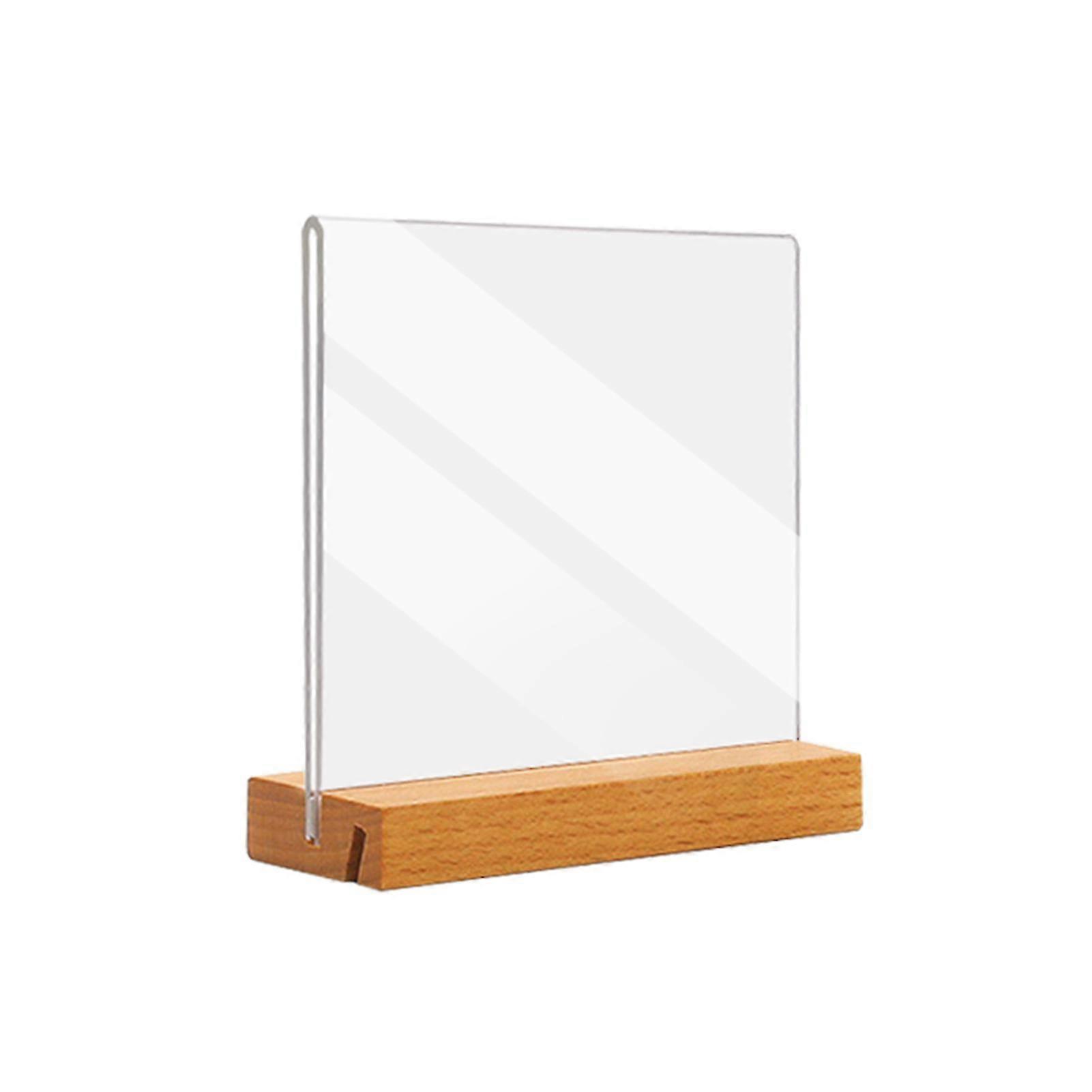 Office Desktop For Table Top Wood Base Double Sided Sign Holder