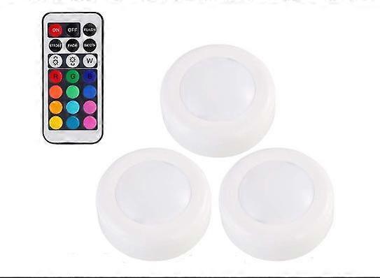 Push Lights, RGB Touch Lights, Battery Operated Closet Light, Wireless Tap Light, LED Puck Lights, Remote Controlled Color Changing Lights, Stick on V